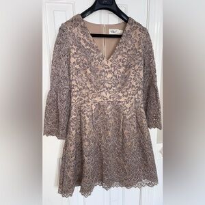 Eliza J Lace Dress with Bell Sleeves